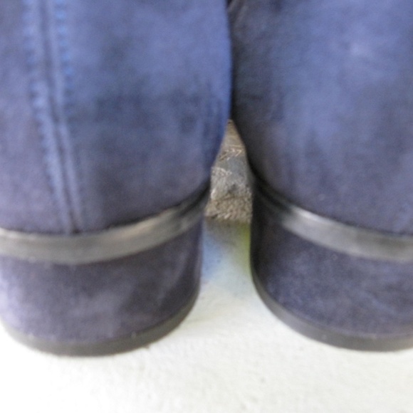 Aquatalia Luciana Women's Stretch Suede‎ Tall Boots Sz. 9 Nvy Blue - Picture 9 of 11